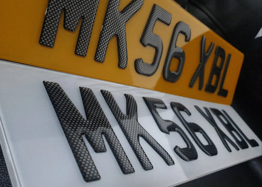 3D Carbon Gel Number Plates