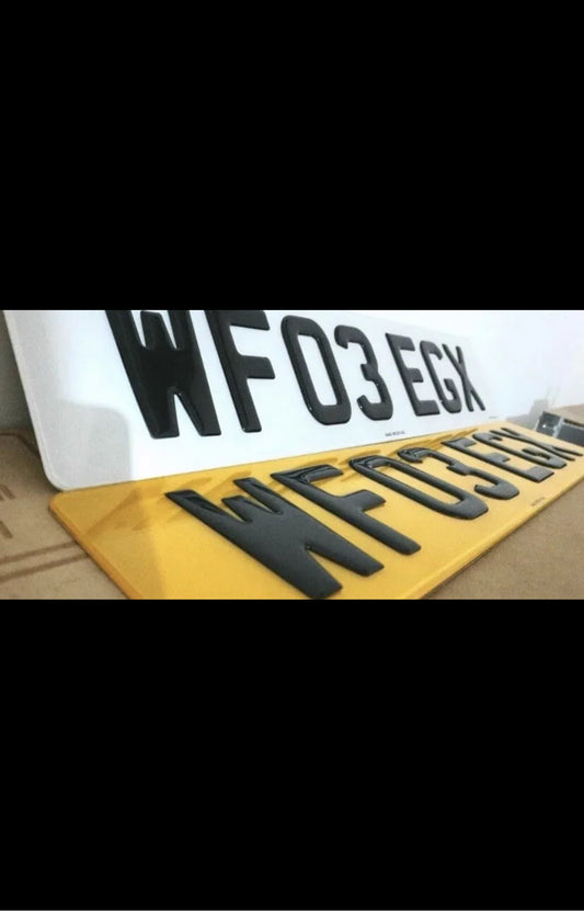 3D Gel Number Plates