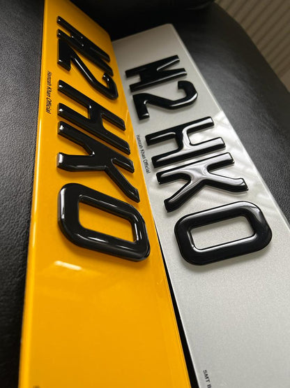 4D Gel Number Plates